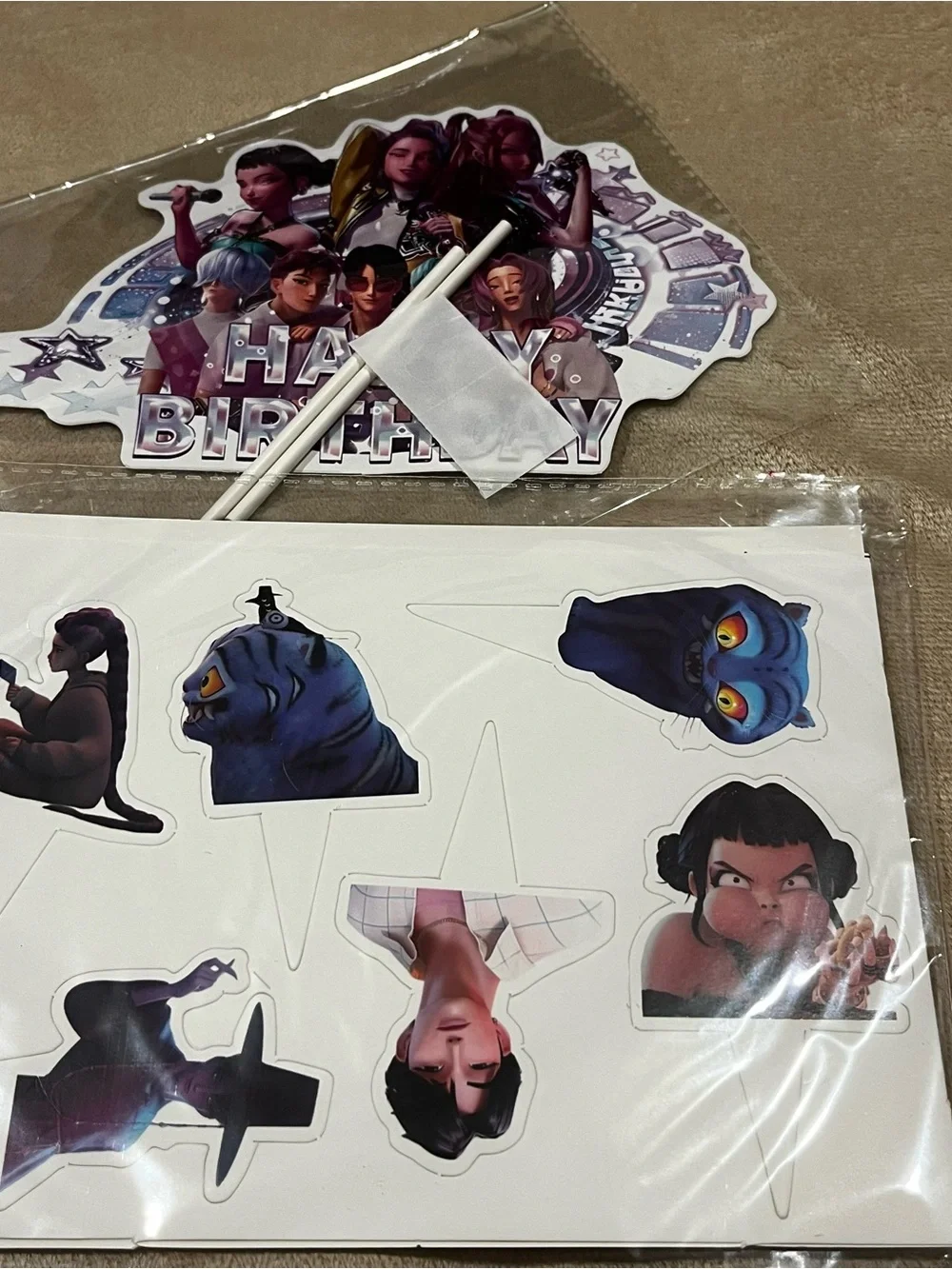 K-Pop Demon Hunters themed birthday party decoration supplies kit